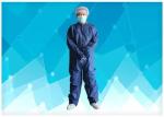 Blue Disposable Coveralls Lightweight Economical Waterproof Disposable Coveralls