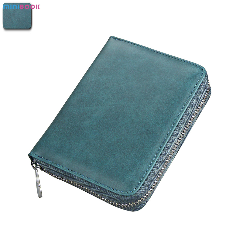Custom Logo Genuine Leather Rfid Wallet with RFID Blocking and ID Card Holder