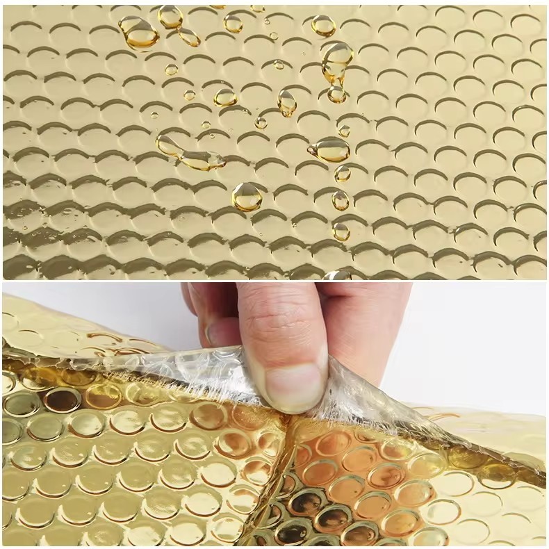 Custom Silver Customizable Sparkle Offset Printed Shockproof Bubble Bags