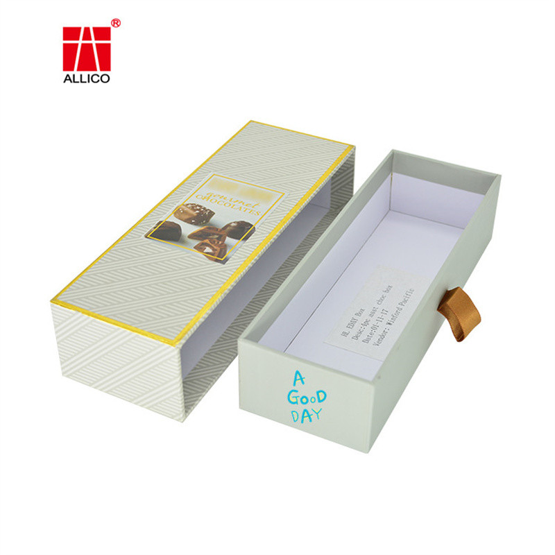 1.5mm-3mm CMYK Chocolate Food Packaging Gift Boxes Sliding Drawer