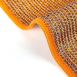 China KILINE Single Layer Kitchen Scrubbing Dish Cloth Silver Wire Multipurpose Dish Towel wholesale