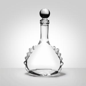 China 375ml Flint Cubic Glass Tequila Decanter Vinolok Closures wholesale
