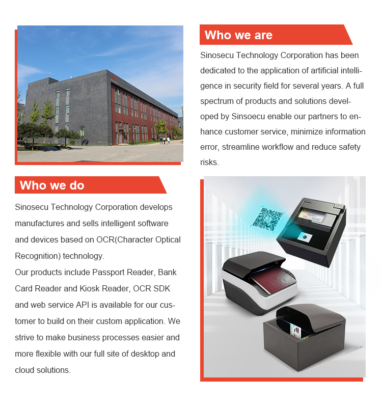 Effortless Sinosecu Passport and National ID QR Code Scanner for Airport Checkpoints