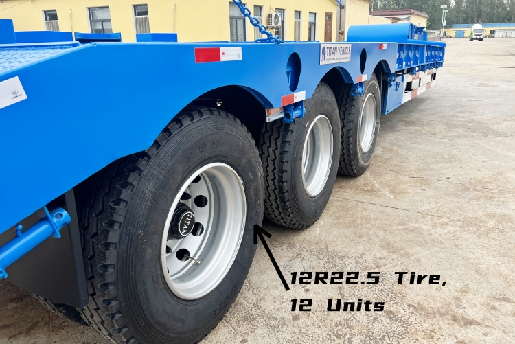 Tri Axle Low Loader Trailer for Sale in Mauritius | Heavy Load Low Loader Truck Trailer