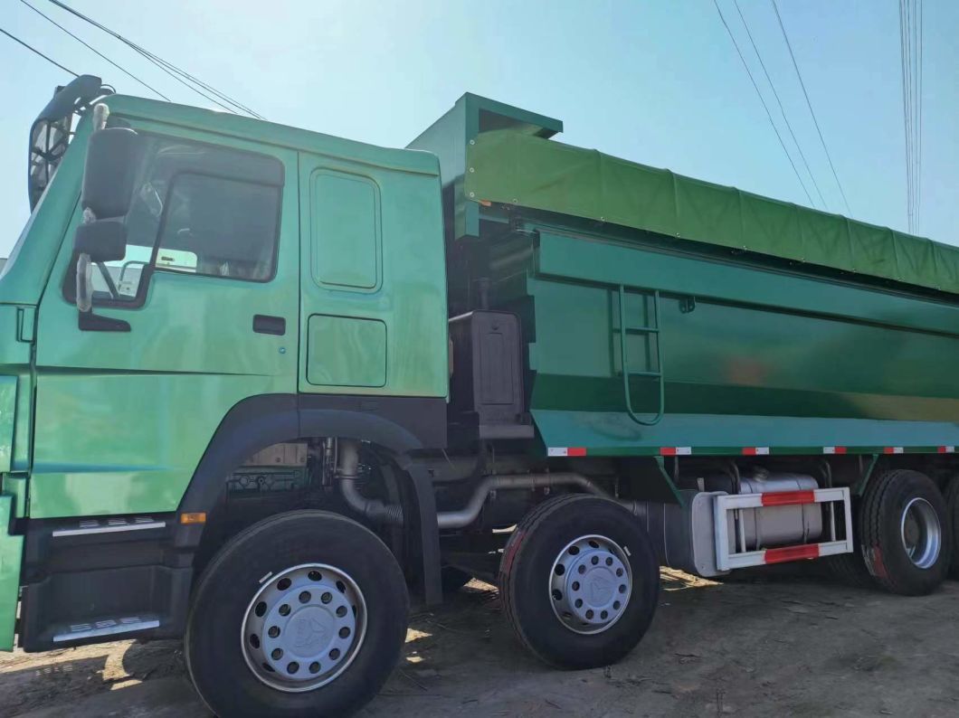 Sinotruk HOWO Green 8*4 U-Type Dump Truck Secondhand Truck 12 Wheels Transportation