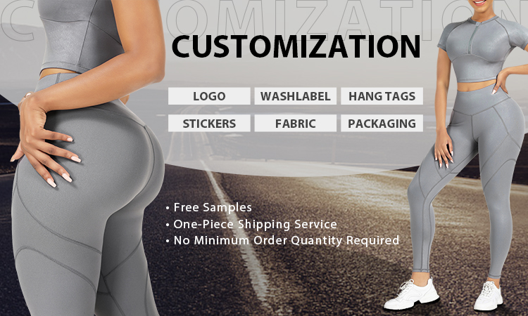 Hexin Custom Logo Women's Gym Fitness Set with Eco Friendly Fabric and High Waist1