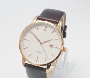 China Brown Leather Strap Watches Ultra Thin Waterproof Watch Couple Japan Movt Quartz wholesale