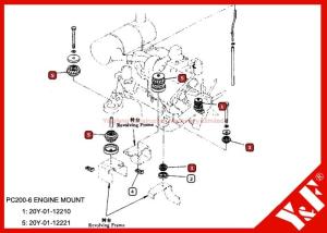 China Komatsu Excavator Engine Mounting wholesale
