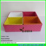 LDKZ-044 Fasion steel frame storage box pp strap woven storage basket for