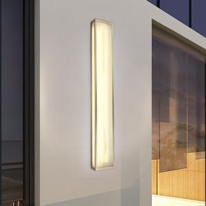 China European-style stainless steel outdoor wall light glass villa courtyard wall light community exterior wall light wholesale