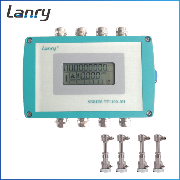 DN2000 RS485 Multipath Portable Ultrasonic Flow Meter Battery Powered