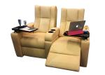 Entertainment 3 Seater Metal Base Movie Recliners