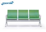 3 - Seater Medical Waiting Room Chairs Steel Cross Beam With Metal Finish