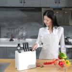 Electric Plastic Sharpening Knife Holder Block Dry UV Disinfecting Multi