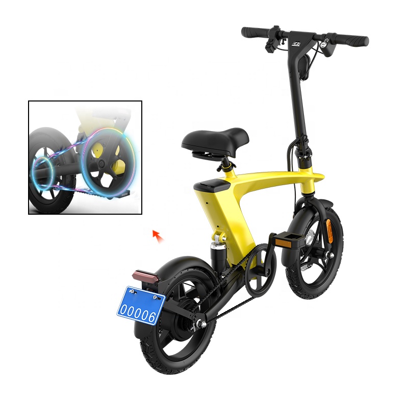 250/400W Brushless Motor Electric City Bicycle Lightweight Folding Bike for Convenient Trunk Storage and Max Load of 100Kg