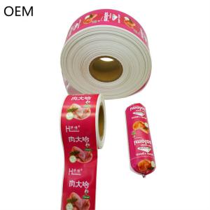 China Food Grade OEM Custom Flexography Printing Plastic Sausage Casings For Salami Sausages wholesale