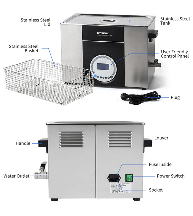 Weapons Heated Ultrasonic Cleaner Rust Removing Low Noise One Button Operation