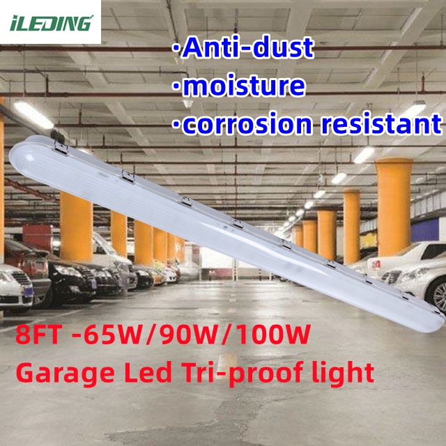 347V Option 2FT 4FT 8FT Linear LED Vapor Tight Tri Proof Light Fixture for Car Washing