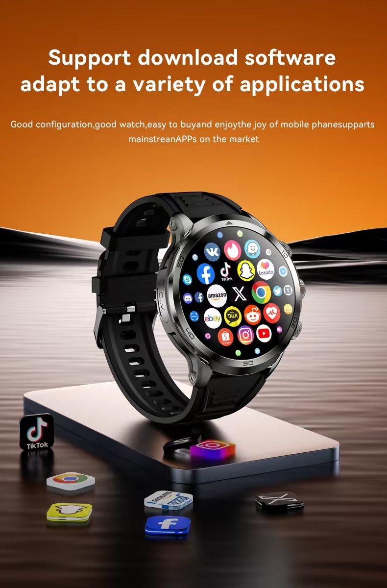 H19 4G Smart Watch 1.75inch AMOLED 3GB RAM 32GB ROM