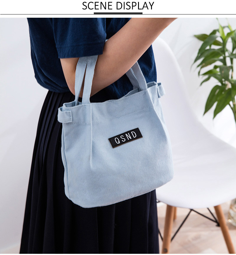 Custom Logo Cotton Canvas Fashion Office Adult Lunch Bag with Handle