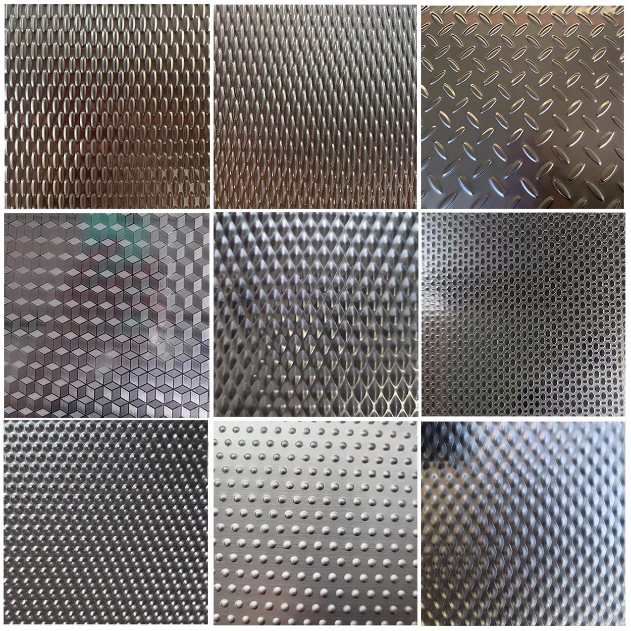 201 304 316 5wl textured stainless steel with Patterned Metal sheet for Interior and Exterior Decoratio