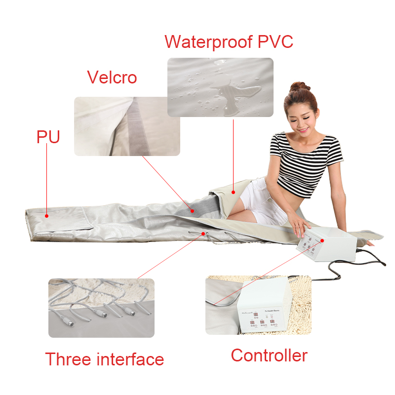 3 Zone Infrared Sauna Bag Mat Thermal Slimming Blanket For Body Target Area