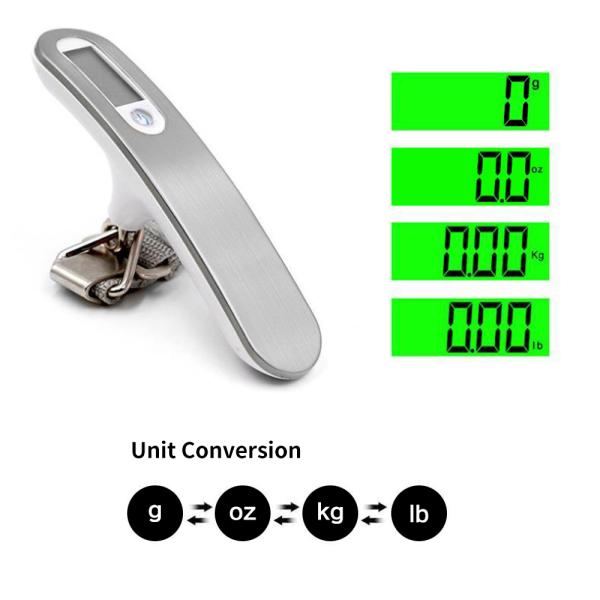 Digital Display 50kg Range Electronic Handheld Luggage Scale with Backlight Function Your Travel Companion