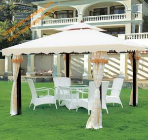 China Outdoor Leisure Powder coated Steel Garden Gazebo Canopy Garden Pavilion wholesale