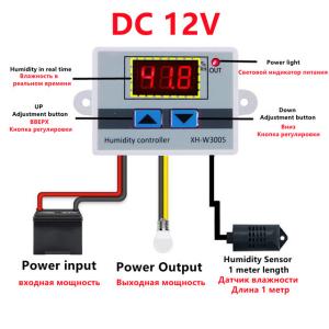 China XH-W3005 Digital Humidity Controller DC 12V 24V 220V 10A 0~99%RH wholesale