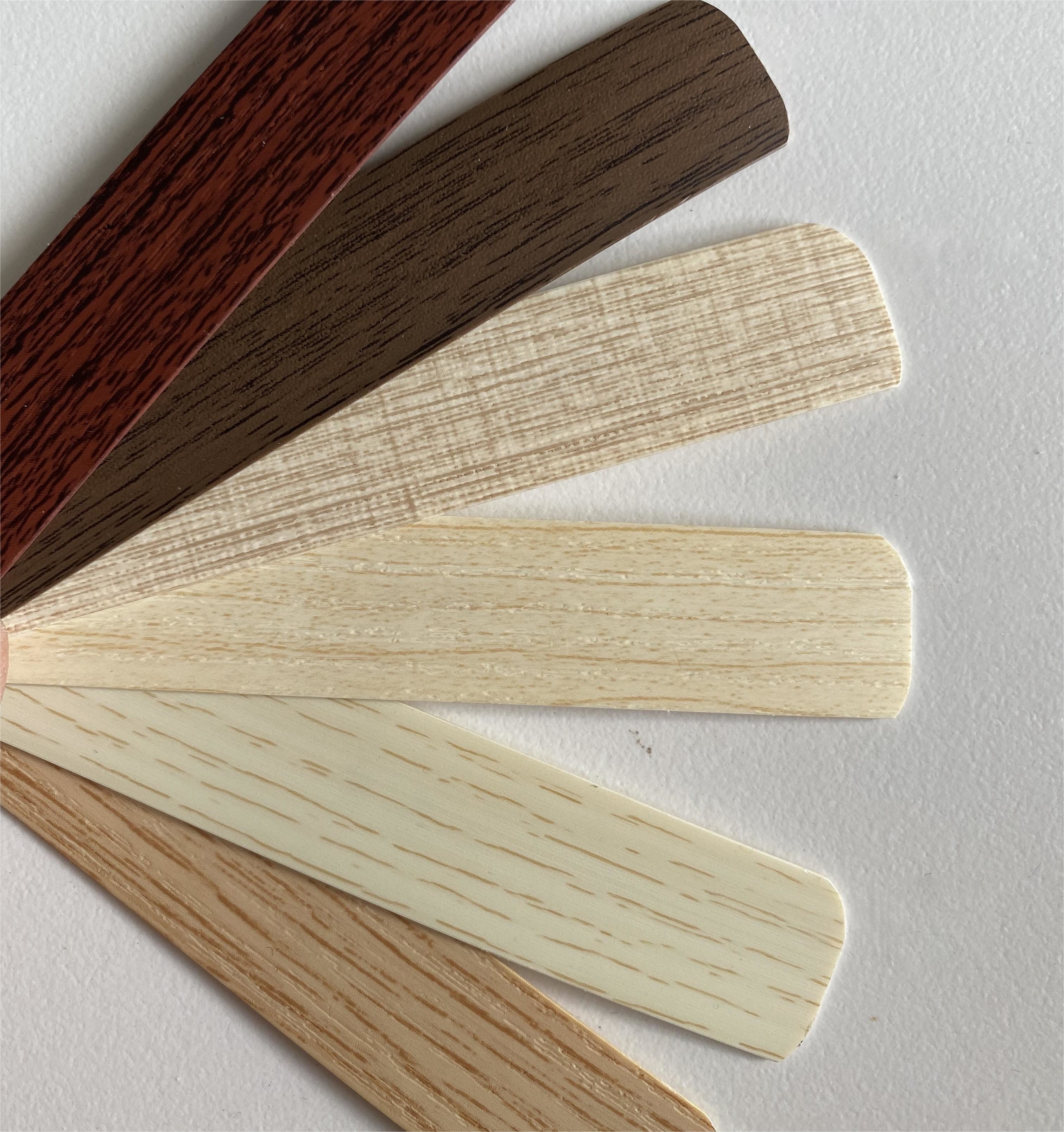 0.6mm 1 Mm Wood Grain PVC White Colored Furniture Edge Banding