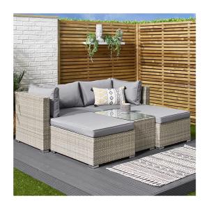 China 5 Piece Wicker Rattan Modular Outdoor Sofa Modern Design Style L70xW40xH39cm Table Size wholesale