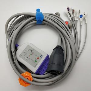 China Zoll EKG Reusable EKG Cables 5mm Dia Adapter Cable With 10 Leadwires AHA Snap wholesale