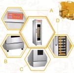 16 Trays Stainless Steel Electric Dough Proofer Machine 220V 2.6KW