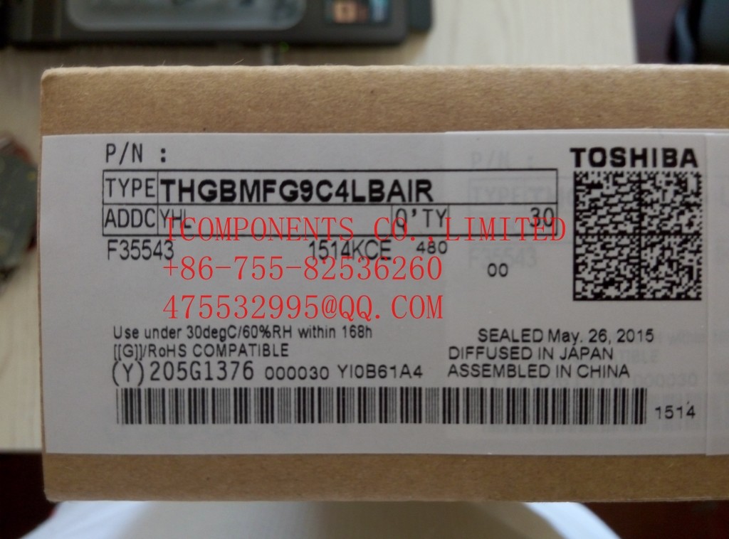THGAF8G8T23BAIL Kioxia NAND FLASH IC 256Gb （32G x 8） UFS 153-WFBGA（11.5x13）