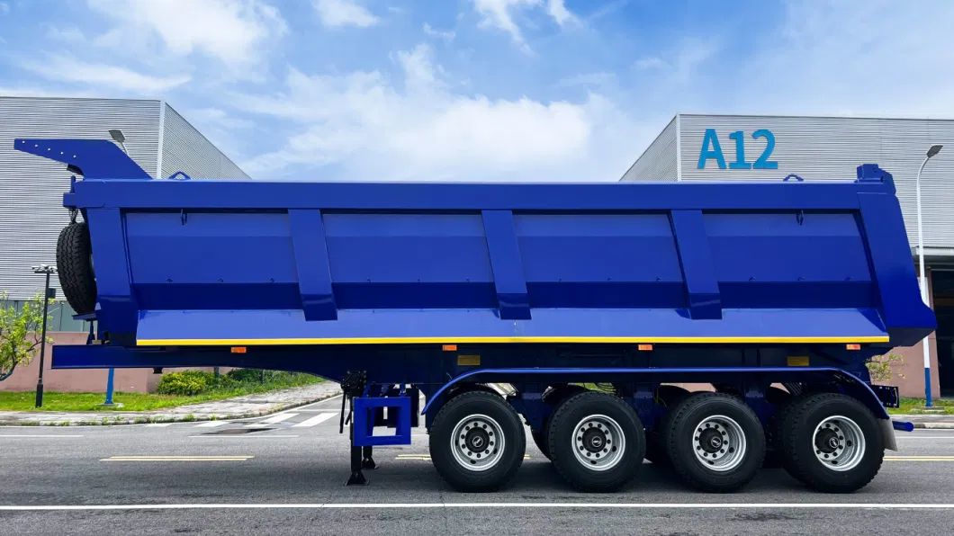 CIMC High Quality 10m 4 Axis U Shaped Self Dump Semi-Trailer with Leaf Spring Suspension for Efficient Transportation