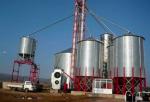 Conical Grain Hopper Bins With Temperature Moisture Monitoring Systems