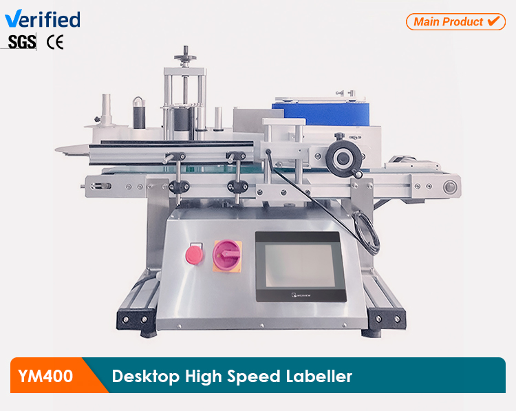 Yimupack Packaging Machines Bottle Sticker Applicator Automatic Round Flat Bottle Labeling Machine