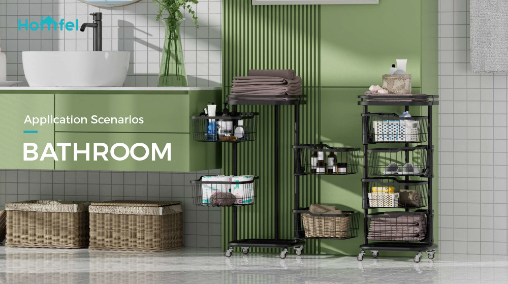 Rotating Storage Organizer Household Utility Cart Multifunctional Rolling Cart