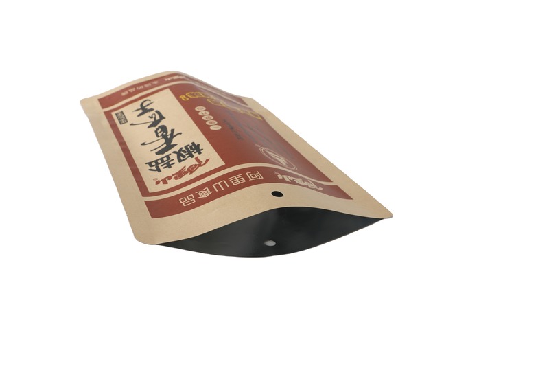 Recyclable Biodegradable Kraft Paper With Aluminum Layer Inside Stand