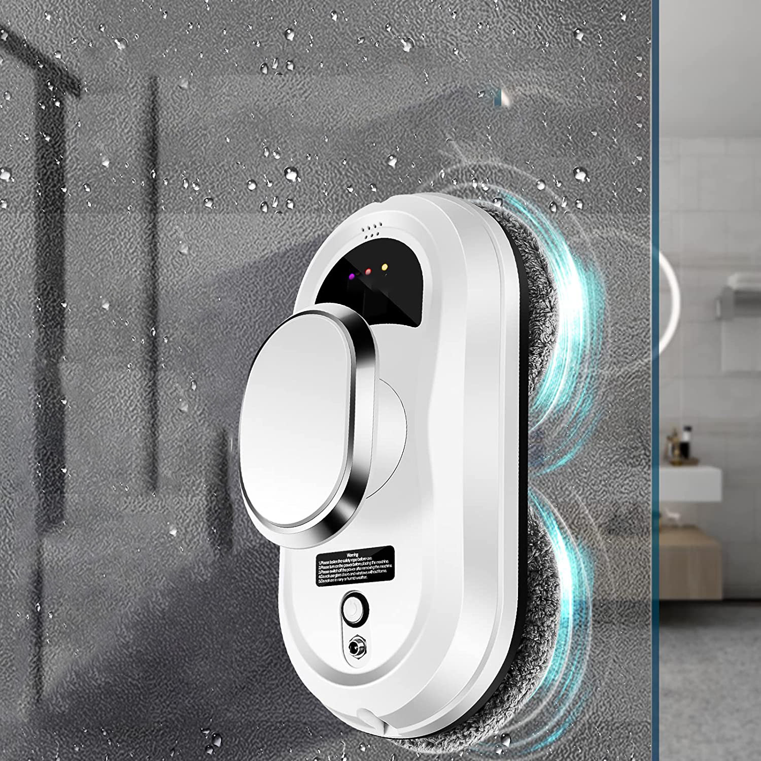 80w Power Electric Window Cleaning Robot Vacuum Cleaner with 500mAh Battery Capacity