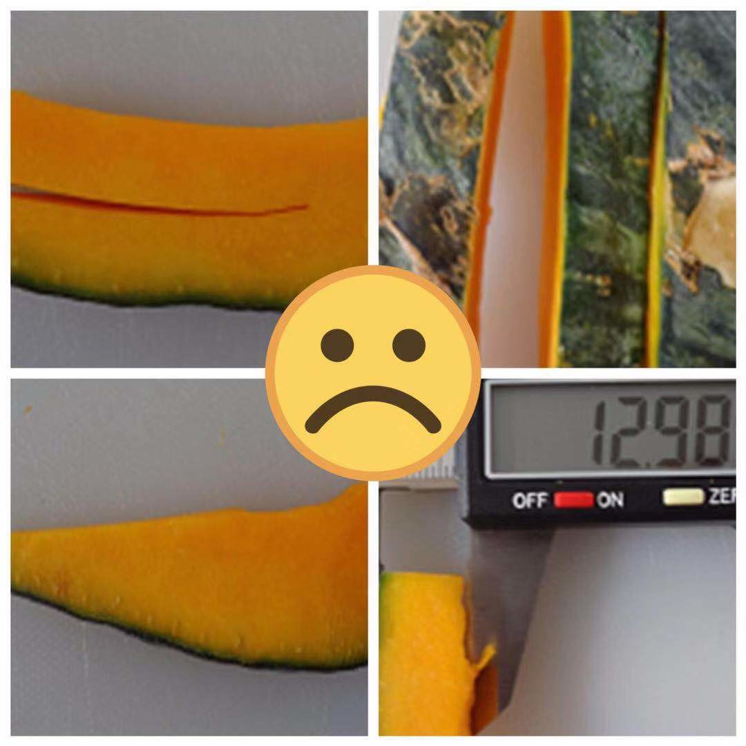 Frozen Steamed Sweet Pumpkin Slice with skin