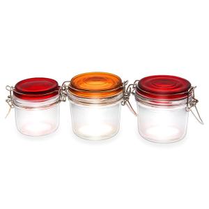 China High Quality Wholesale150ml 200ml 250ml Round Glass Storage Jar For Honey Jam Pickles With High Lid wholesale