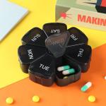 7 Day Weekly Pill Medicine Dispenser Box Flower Shape 7 Cases Vitamin Fish Oil