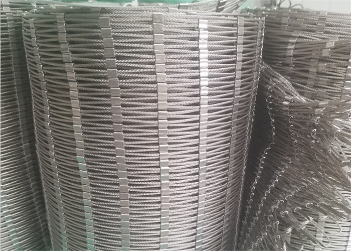 Rhomboid Hole Zoo Rope Mesh Stainless Steel Flexible Ferroled For Animal Enclosures