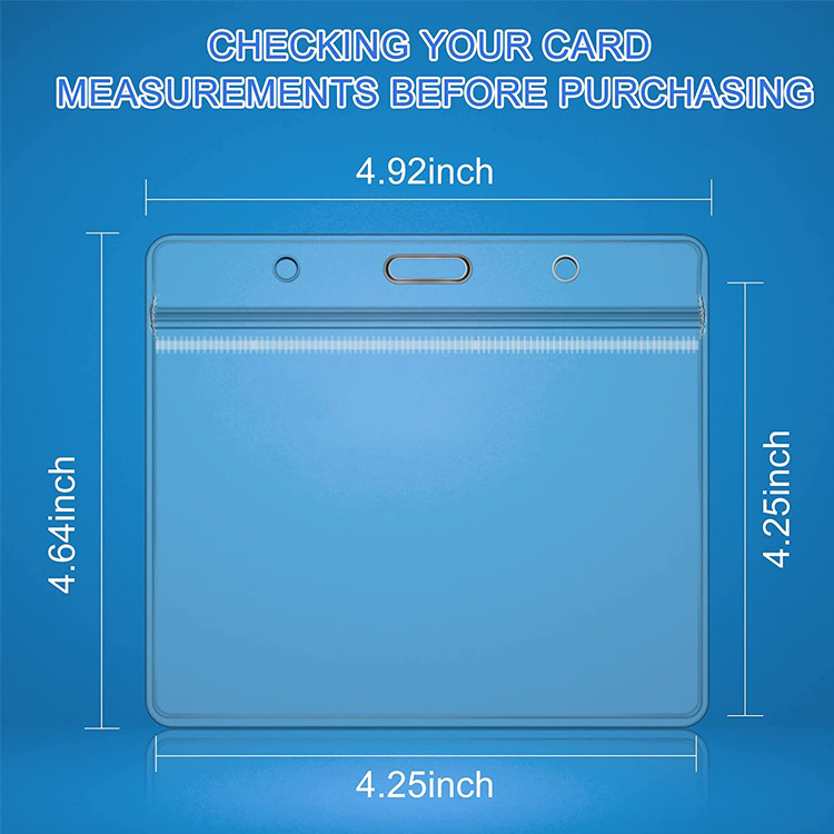 35C/Layer 4 X 3 In ID Card Vinyl Sleeve , PVC Vaccination Card Protector