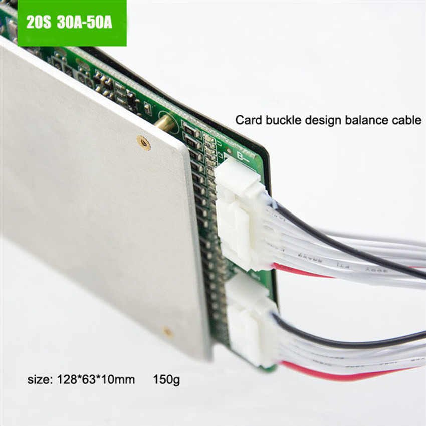 50A 20S 60V 72V LiFePO4 BMS Battery Management System With Temperature Protection