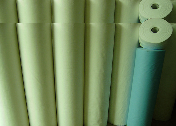 White PET Non Woven Rolls Spunlace Nonwoven Wipes Parallel Lapping