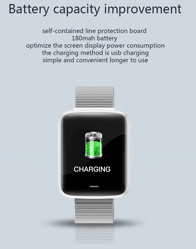 1.3in NFC Sport Smart Watch Multiple Motion Mode 180mAh Dual PPG