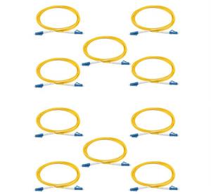 China 10 Pack Single Fiber Optic Patch Cord LC To LC 2.0mm LSZH 9/125 2 Meters wholesale