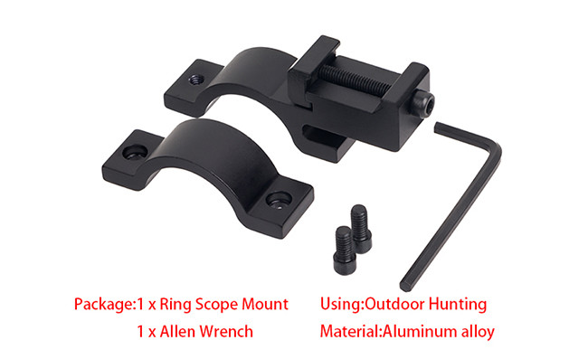 Aluminum Alloy Scope Mount Base / 25.4mm Picatinny Flashlight Rail Mount For Outdoor Hunting